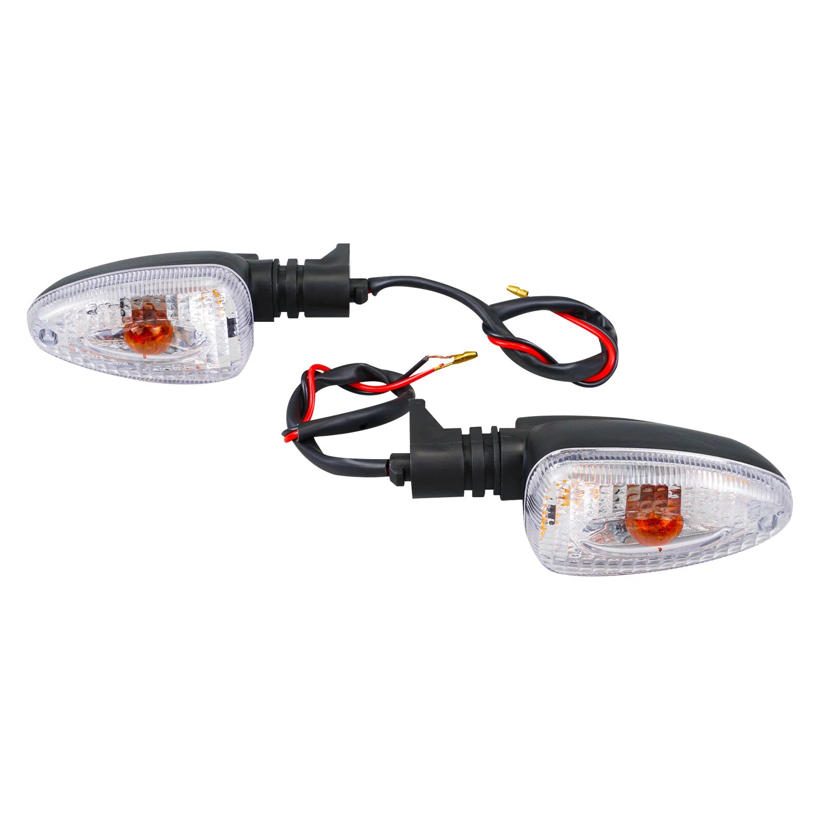2X Clear Turn Signal Indicator Lights for BMW F800R F800S F650GS R1200GS HP2