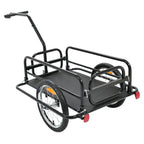 180LBS Universal Black Steel Bike Frame Cargo Trailer with Hitch