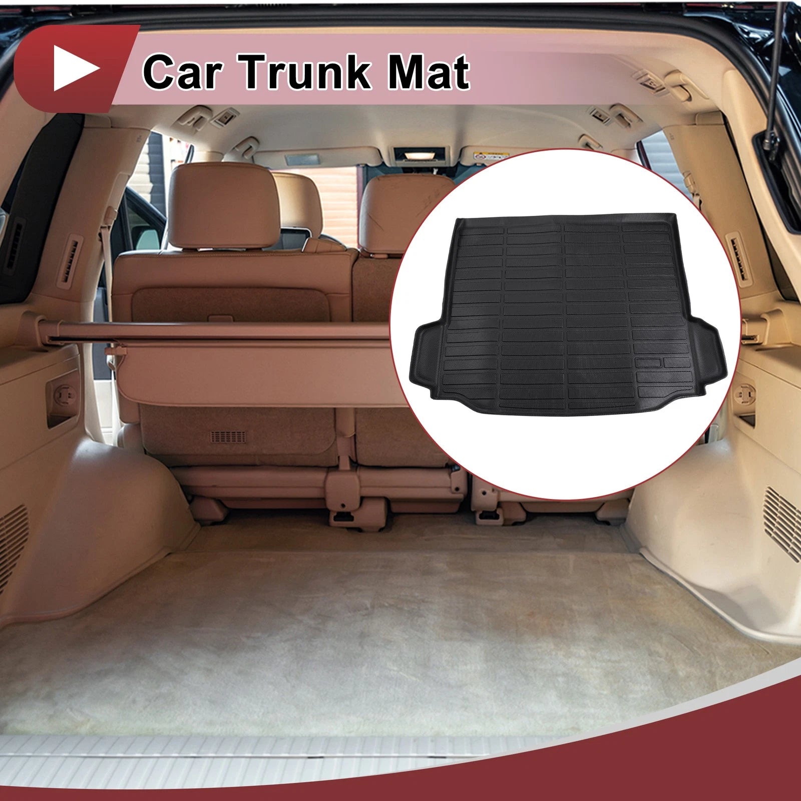 Cargo Liner Rear Trunk Mat for BMW X3 G01 (2018–2024) Long Grid Pattern Black TPE