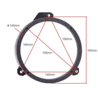 6.5" Black Front Door Speaker Spacers  for Subaru Forester