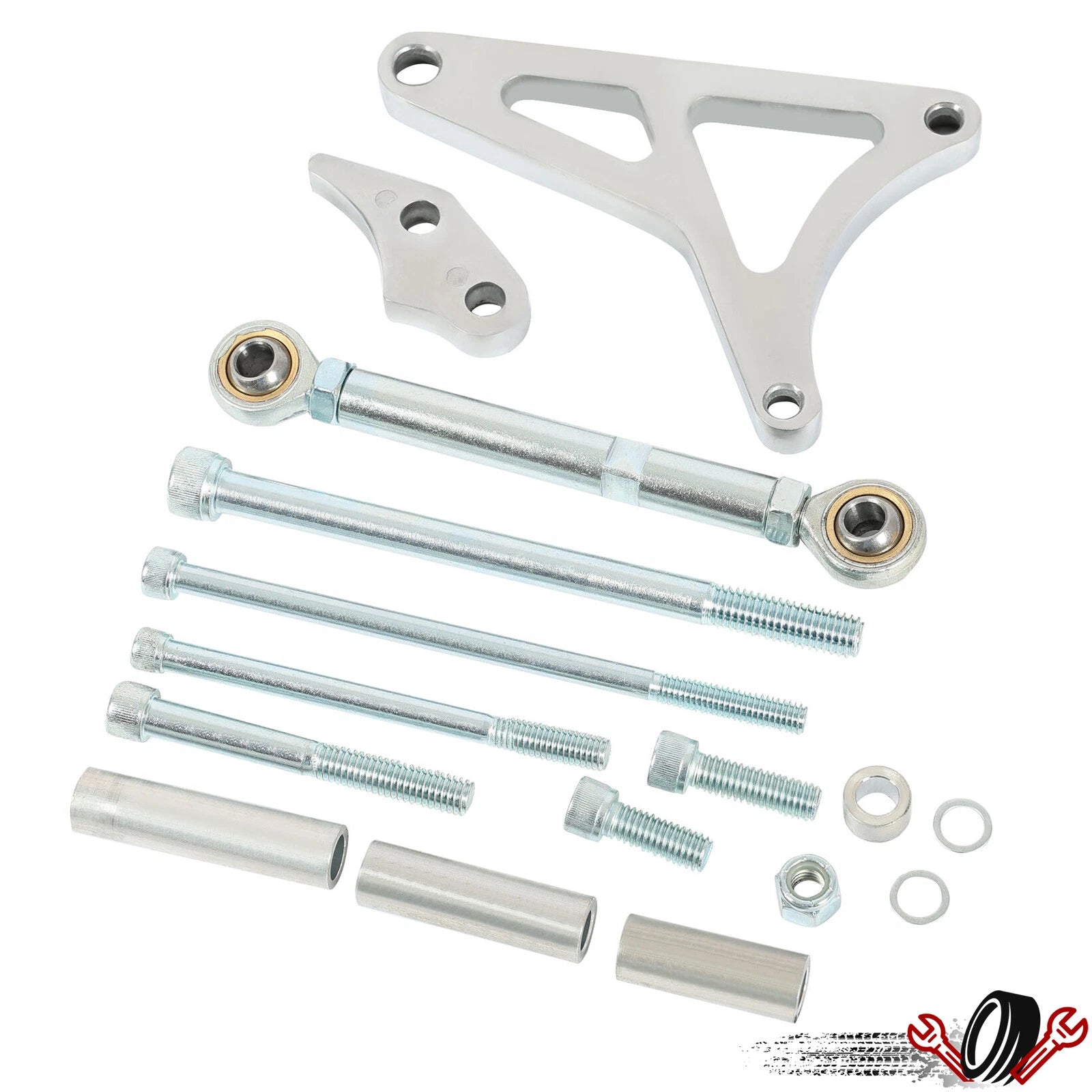 Polished Aluminum Alternator Bracket & Tension Rod for Ford 289/302 (1968–1993)