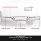 Chrome Rear Bumper Cover for Chevrolet Express/GMC Savana 1500 2500 3500 (1996–2023)