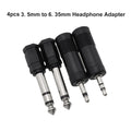 4X 3.5mm to 6.35mm Headphone Adaptor Connector Converter (Universal)