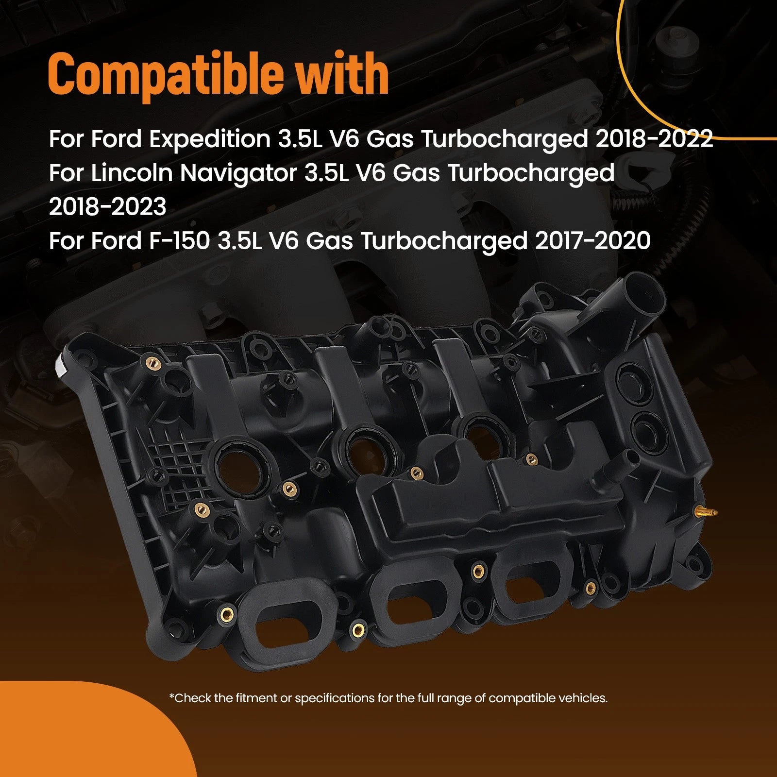Valve Cover Set w/Gaskets for Ford F150, Navigator 3.5L Turbo (2017–2022)