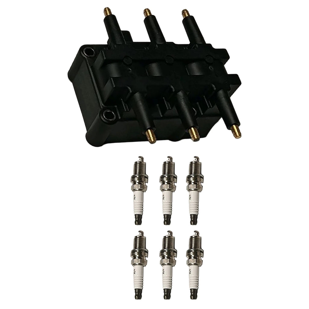 Set of 6 Ignition Coils & Iridium Platinum Spark Plugs for Dodge Ram 2500