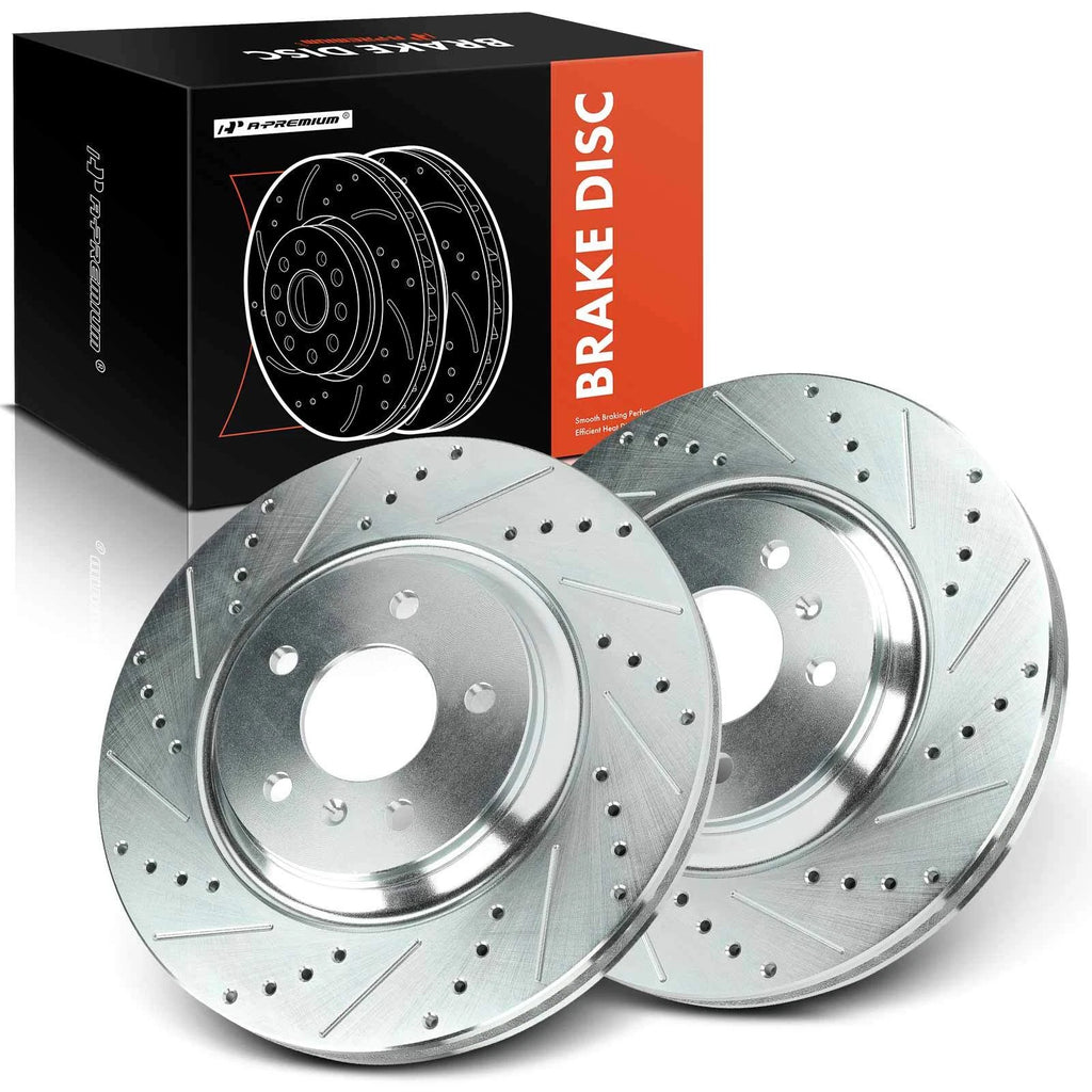 Front Drilled Brake Rotors for Chevy Impala, Buick LaCrosse (2012–2013)