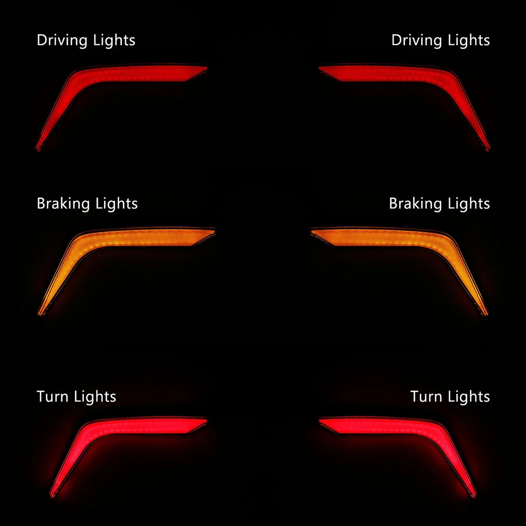 Rear Saddlebag Turn Brake Light Accents for Honda Goldwing GL1800 (2018-2025)