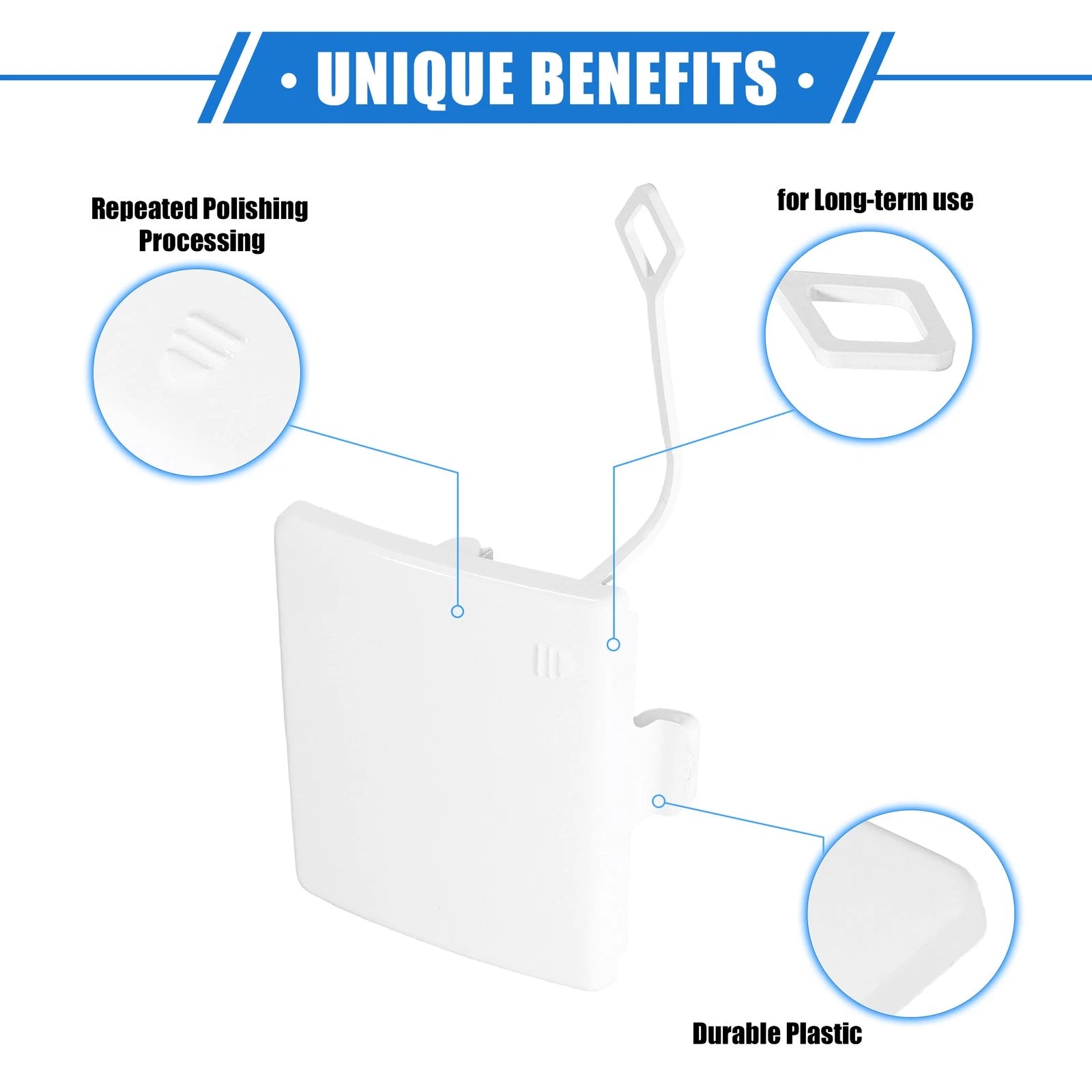 Tow Hook Eye Hole Cover Cap for Mercedes-Benz R350 (2011–2012) White