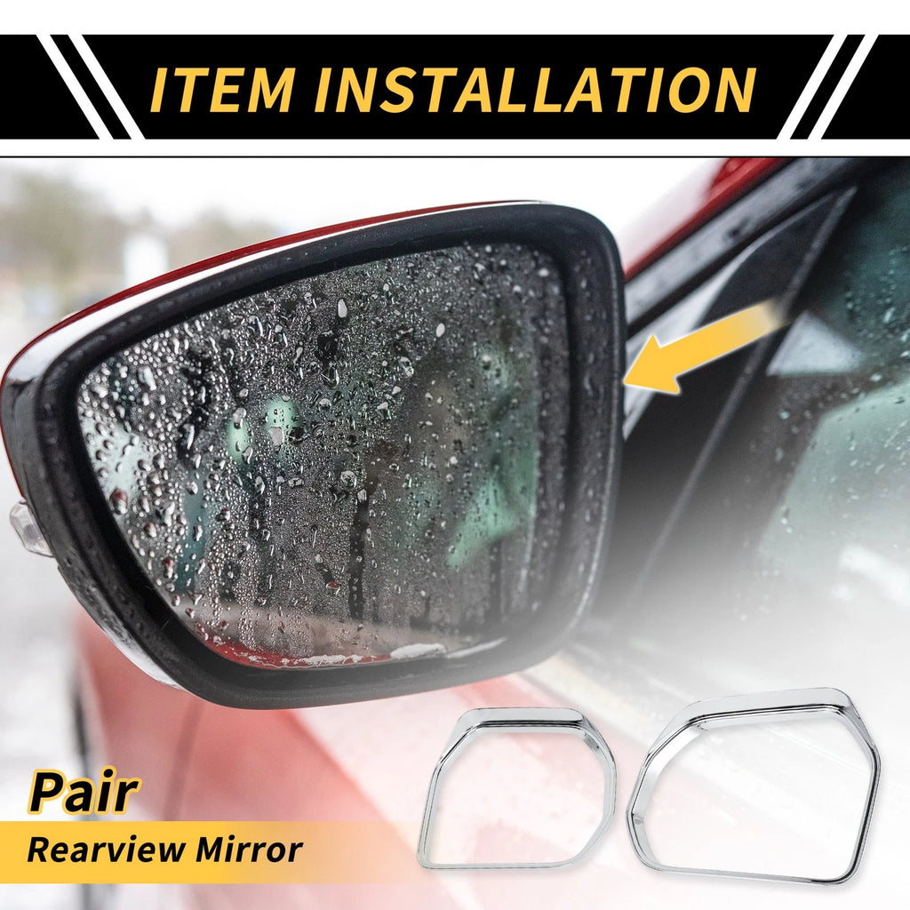1 Pair Rearview Mirror Rain Eyebrow Trim for Toyota Tundra (2022–2024)
