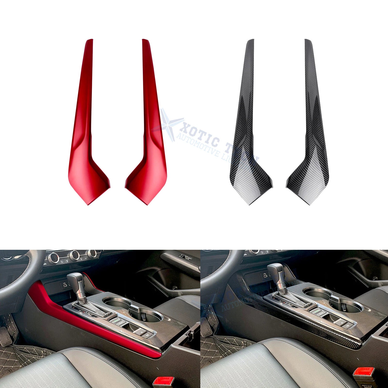 Armrest Box Cover Gear Shift Knob Decor for Honda Civic (2022-2025)