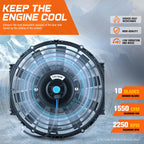 2X 12" 12V Electric Radiator Cooling Fan for Universal Applications