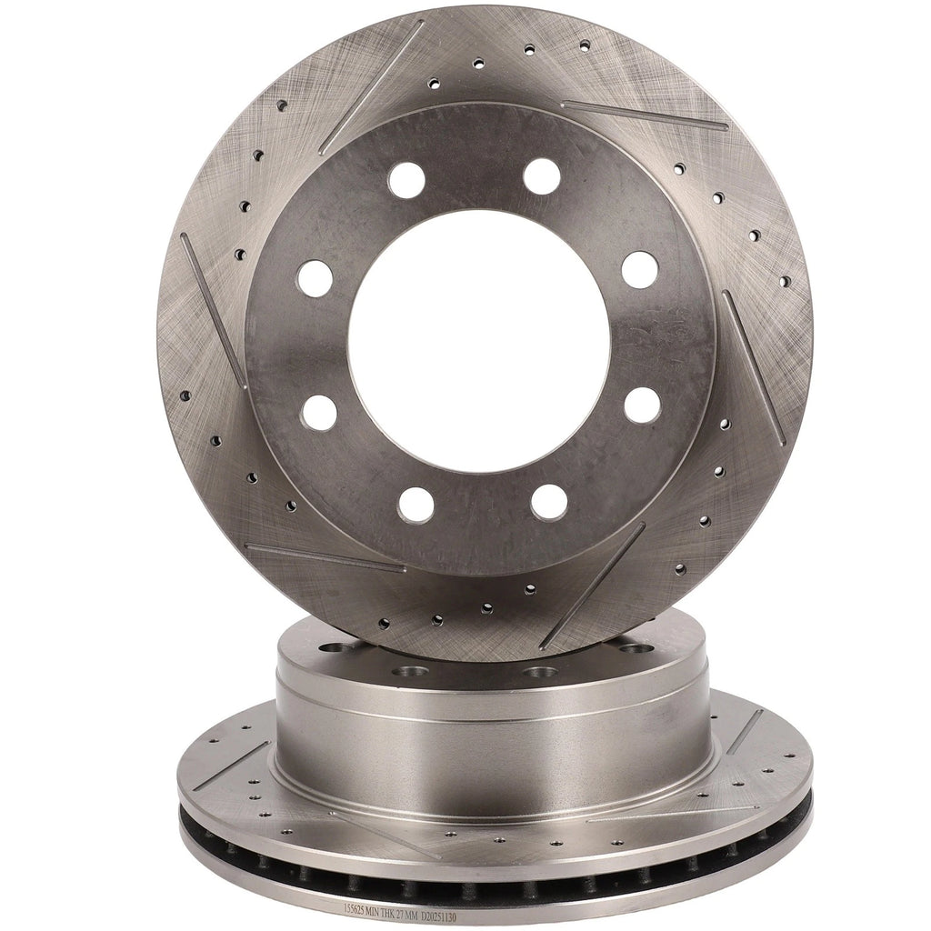 Rear Drilled Brake Rotor & Pads for Chevrolet Avalanche 2500 GMC Yukon XL (2001–2006)