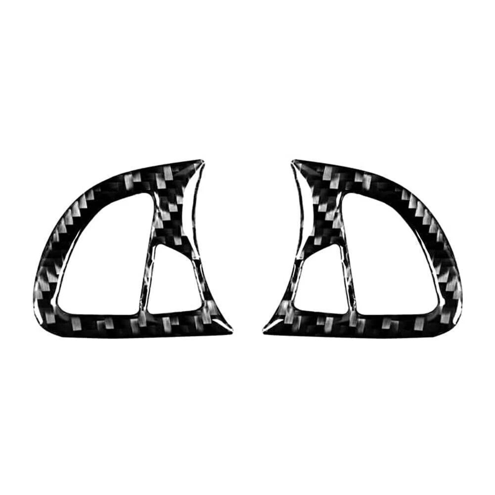 5Pcs Steering Wheel Cover Trim for BMW Z4 E85 (2003–2008) Carbon Fiber Black