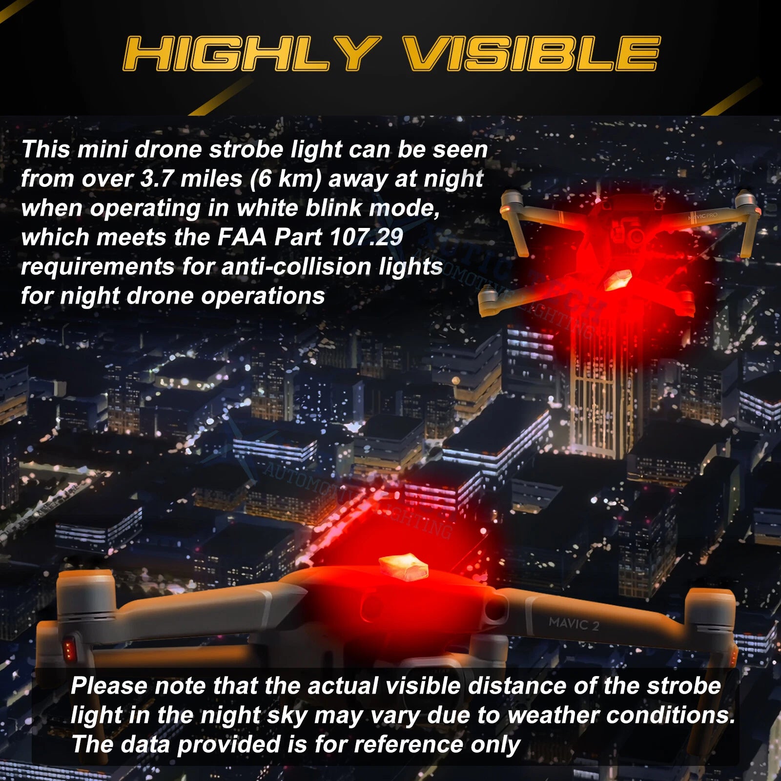 Mini Drone Strobe Lights for DJI (2024-2025)