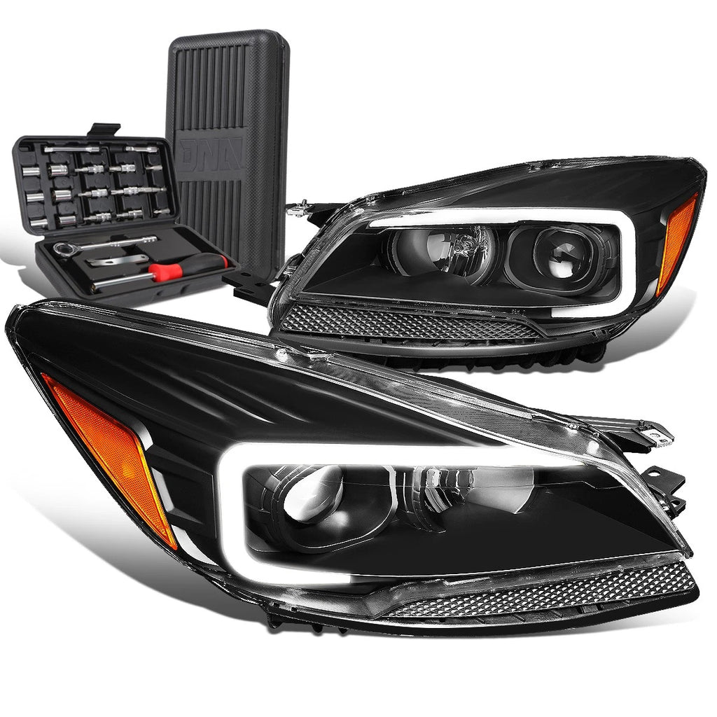 LED DRL Tube Projector Headlights for Ford Escape (2013–2016)