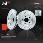 Front Side Drilled Brake Rotors & Ceramic Pads for Jeep Wrangler (2007-2018)