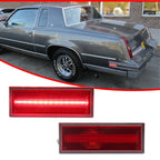 2X Red Lens LED Rear Side Marker Lights for Oldsmobile Cutlass (1981–1988)