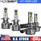Set of 4 H7 9005 LED Headlight Bulbs for Conversion Kit (6500K)