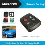 Set of 4 Button 433MHz Remote Key for Ford Territory SX XR6 XR8 Falcon BA BF