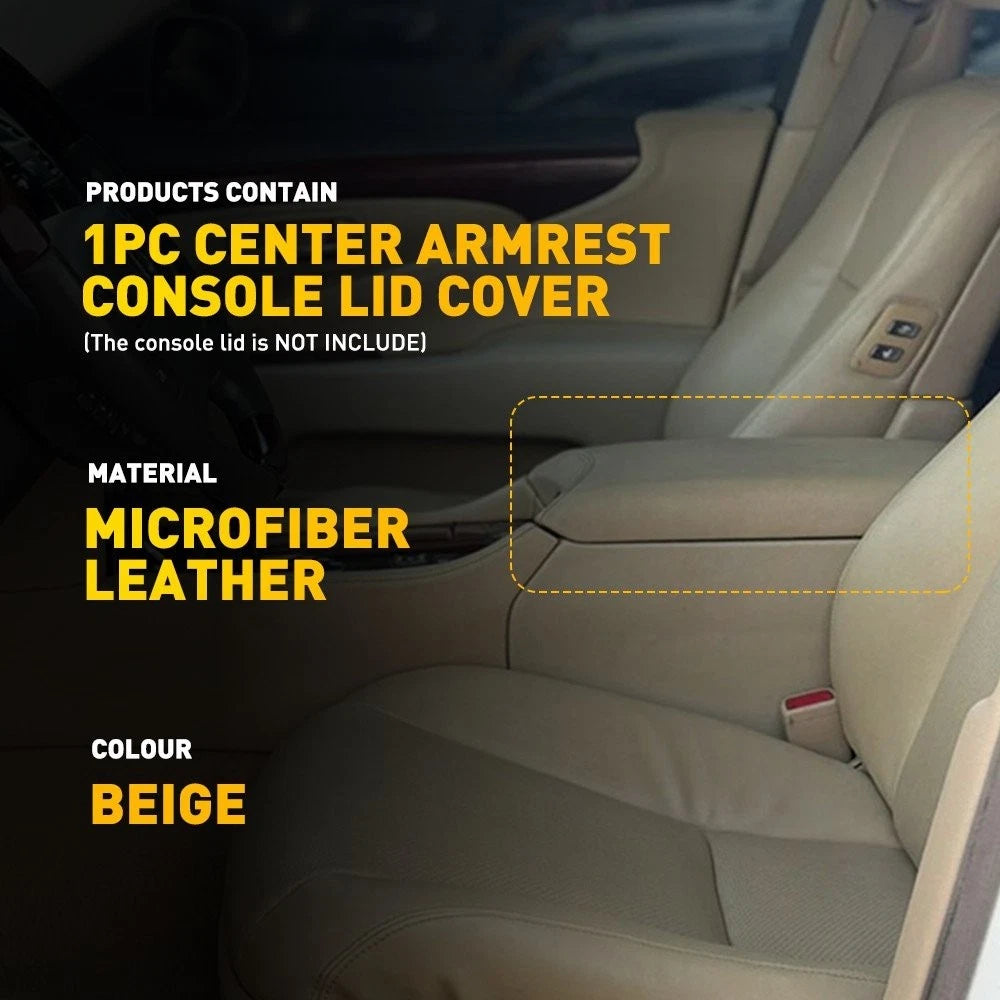 Armrest Console Lid Cover for Lexus LS460 (2007–2016) Beige PU Leather