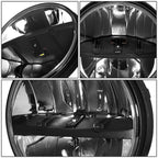 LED Headlights for Jeep Wrangler JK (2007–2018) - Chrome Housing, Clear Lens