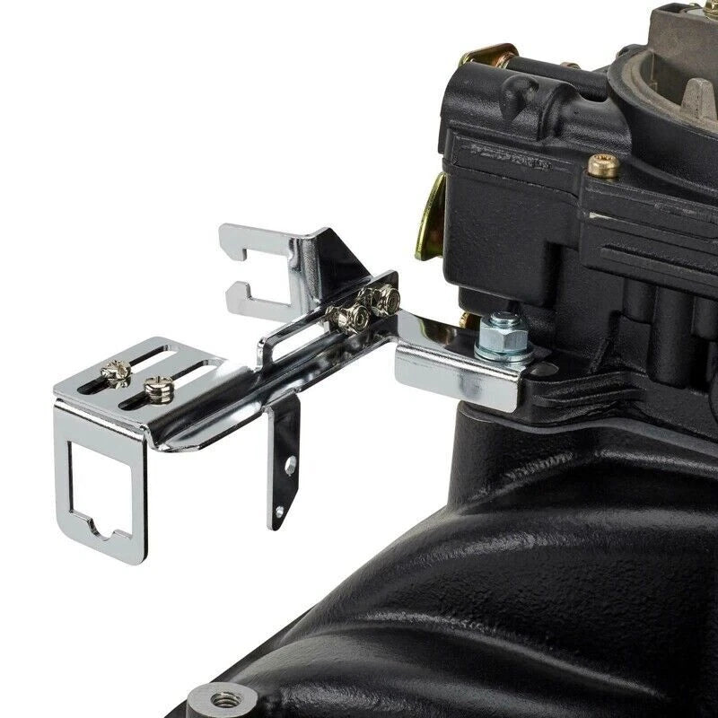 Chrome Steel Throttle Cable Bracket for Chevy SBC BBC Holley (Fits 1960–2023)