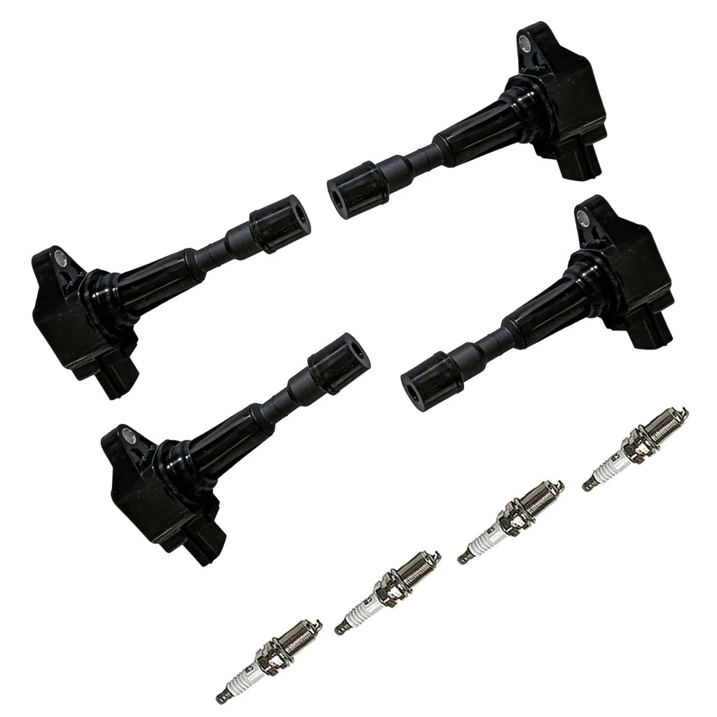 Set of 4 Ignition Coils & Spark Plugs for Mazda 2 (2011–2014)
