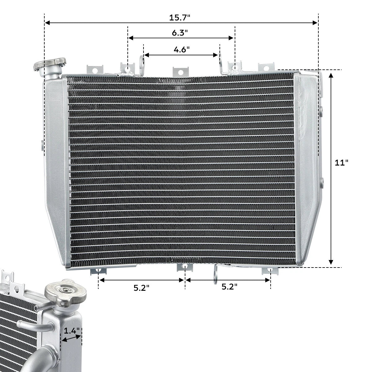 Radiator Cooler for Kawasaki Ninja ZX10R (2004–2005)