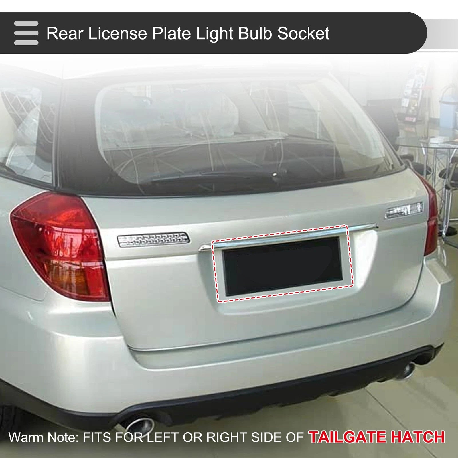 Rear License Plate Light Bulb for Subaru Legacy Wagon (2000–2004)