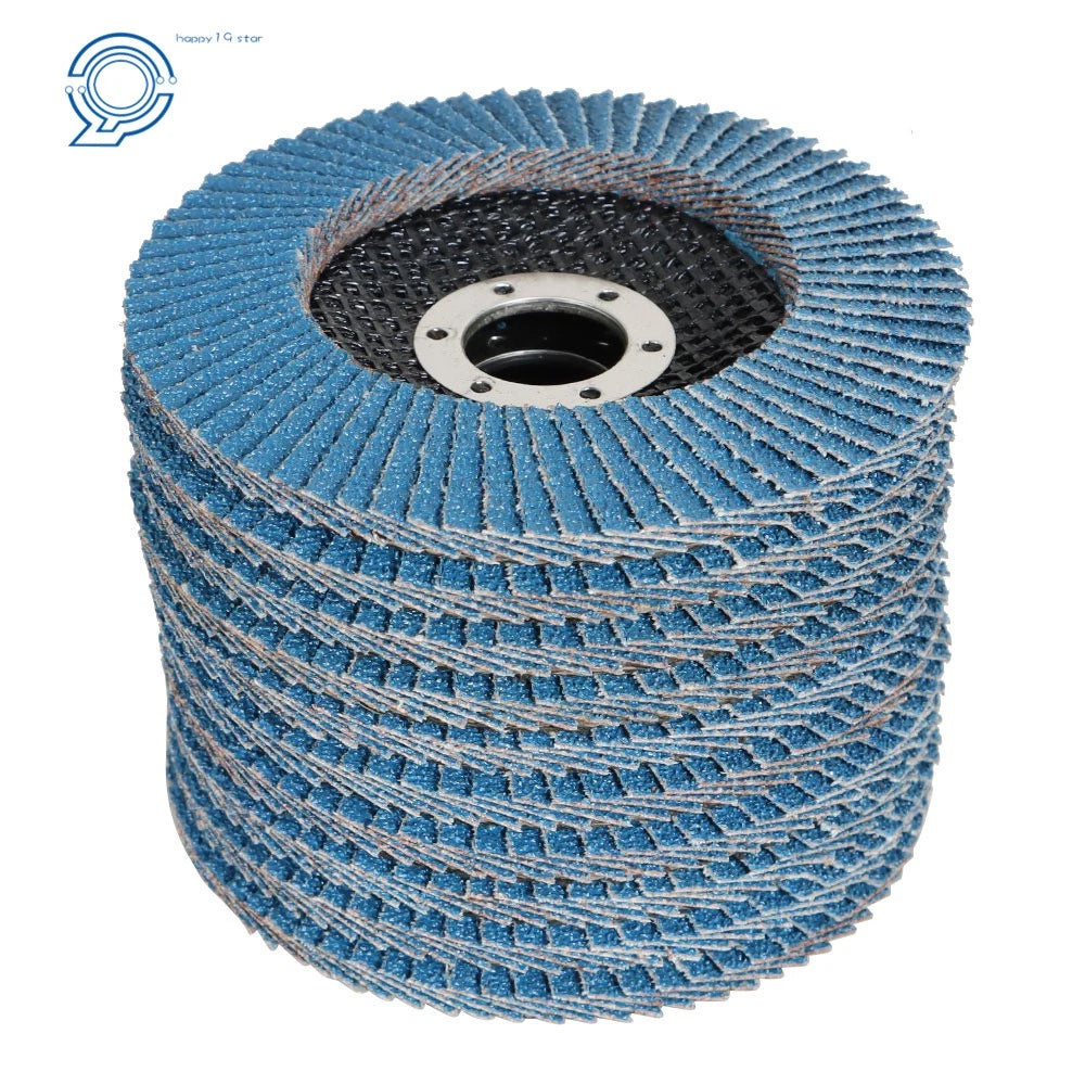 Set of 10 Zirconia Flap Discs 4-1/2" for Sanding and Grinding
