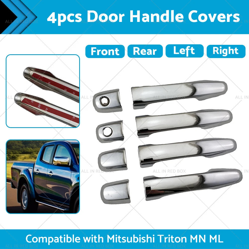 Set of 4 Chrome Door Handle Covers for Mitsubishi Triton MN ML (2006–2014)