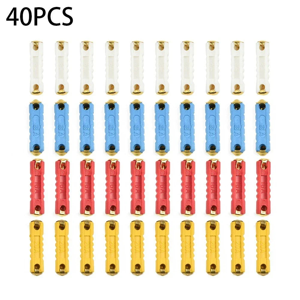 Fuses 40pcs 5A 8A 16A 25A Copper for Automotive Cars US