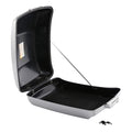 Razor Trunk for Harley Touring (2014–2025) Charred Steel Lightning Silver