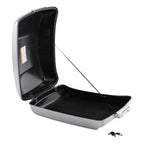 Razor Trunk for Harley Touring (2014–2025) Charred Steel Lightning Silver