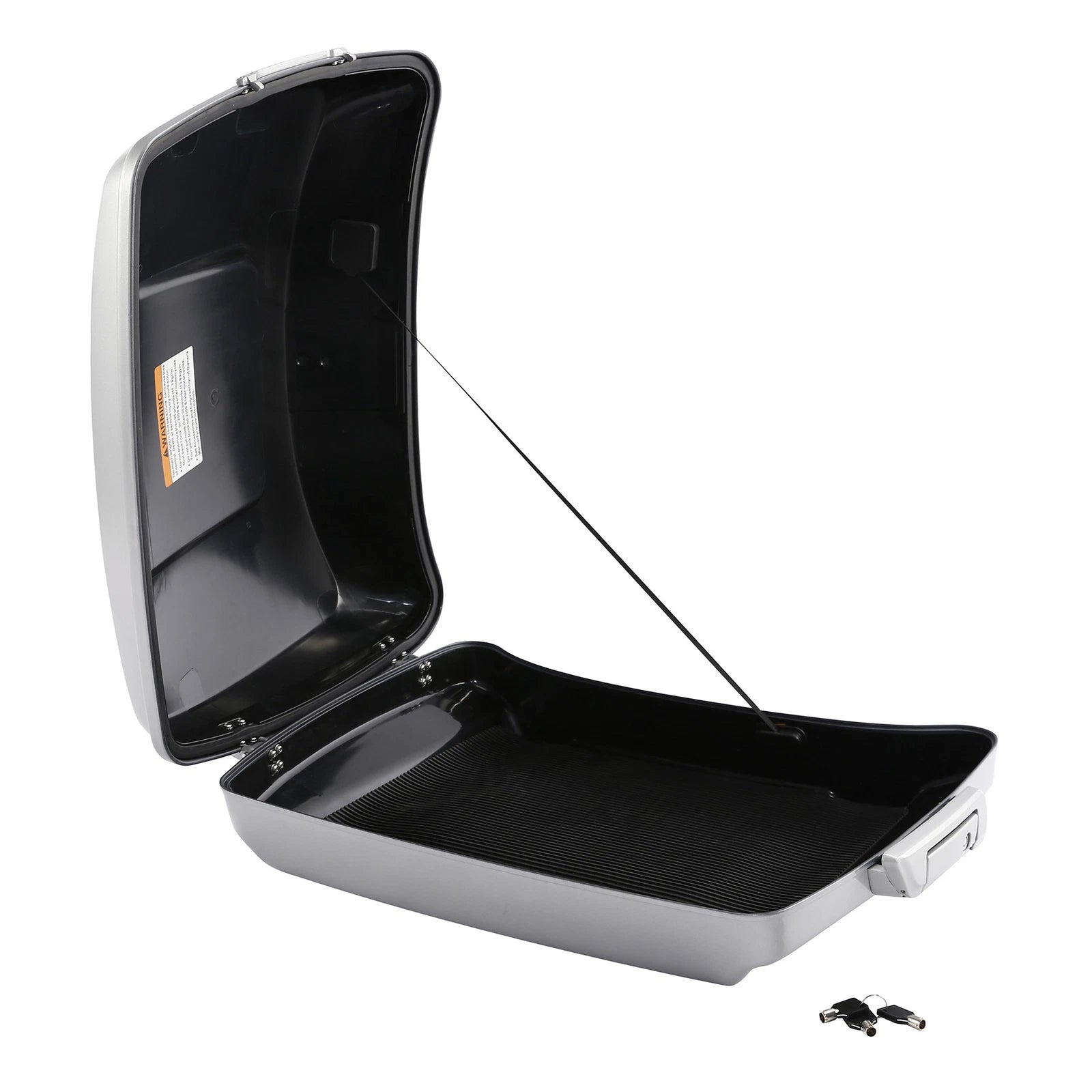 Razor Trunk for Harley Touring (2014–2025) Charred Steel Lightning Silver