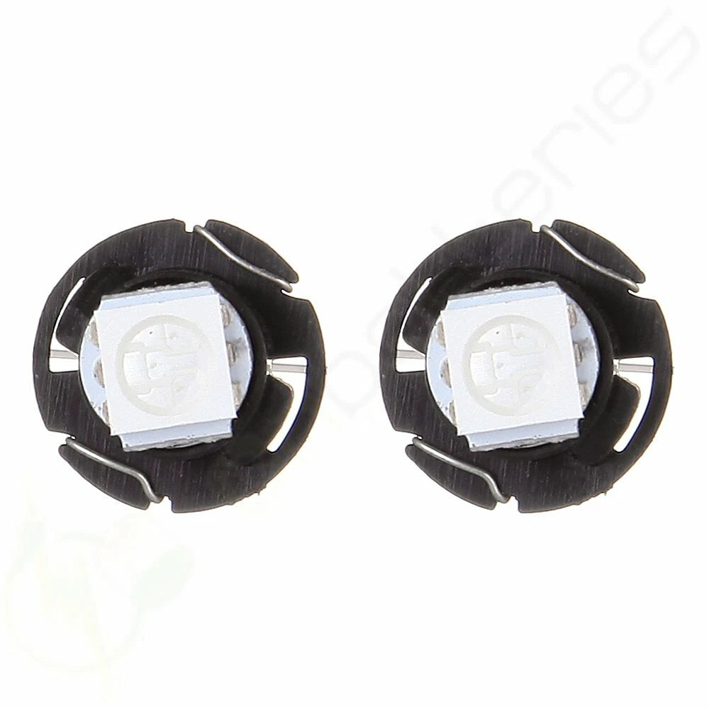 Set of 4 T4.7 Neo Wedge LED Blue 12mm 12V 5050 1SMD Light Bulbs