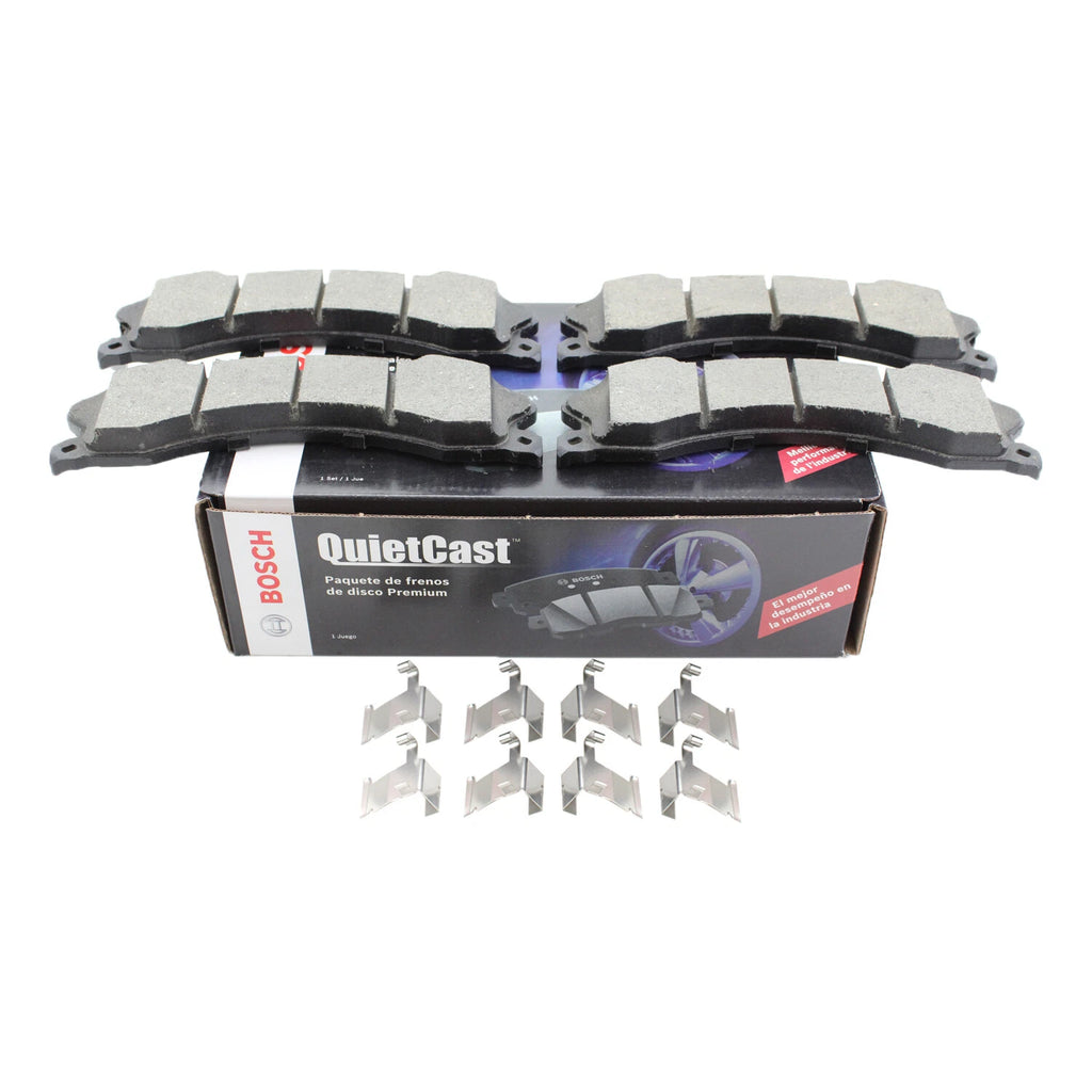 Set of 4 Bosch QuietCast Ceramic Brake Pads for Chevrolet GMC Nissan