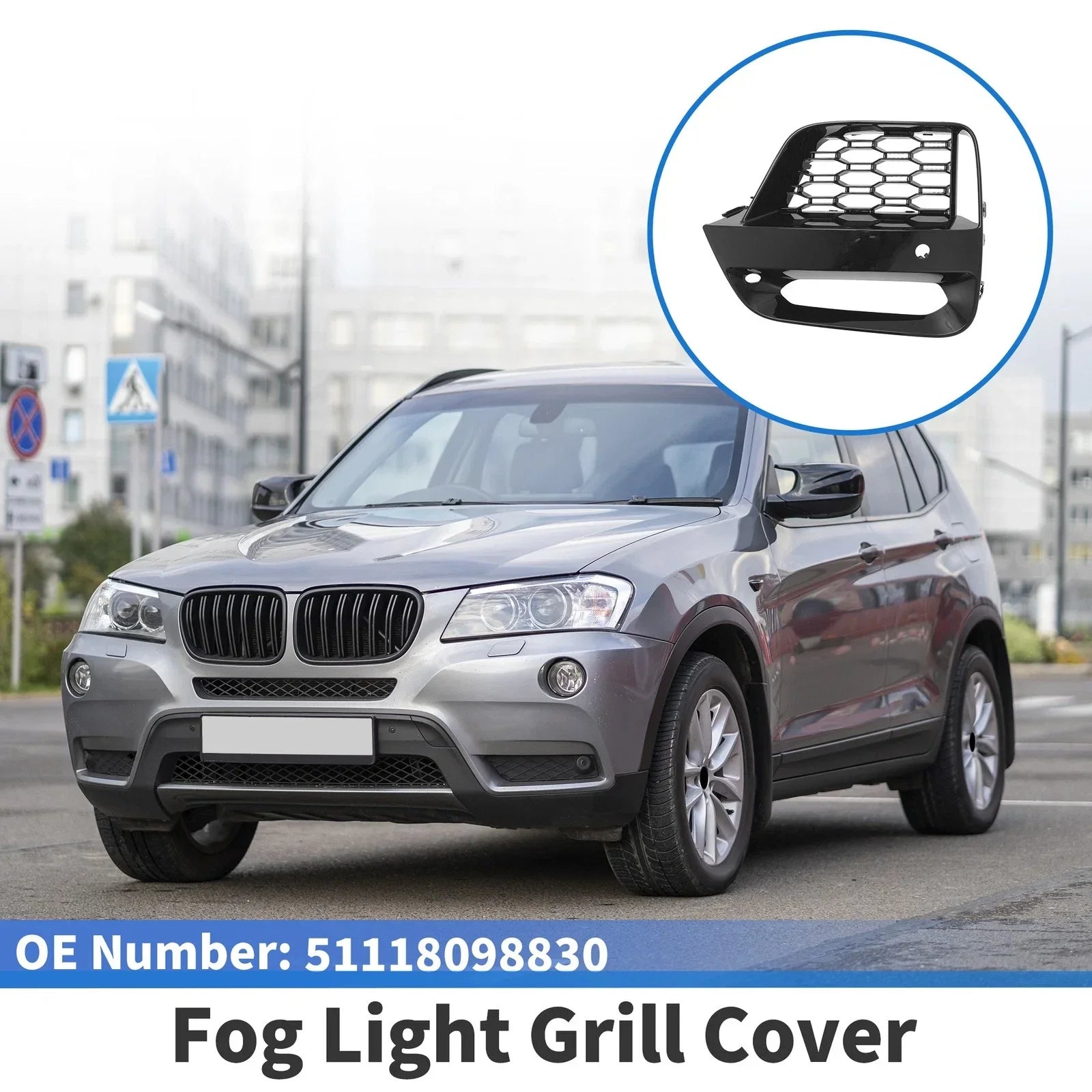 1 Pcs Front Right Fog Light Grill for BMW X3 X4 G01 G02 (2018-2021)