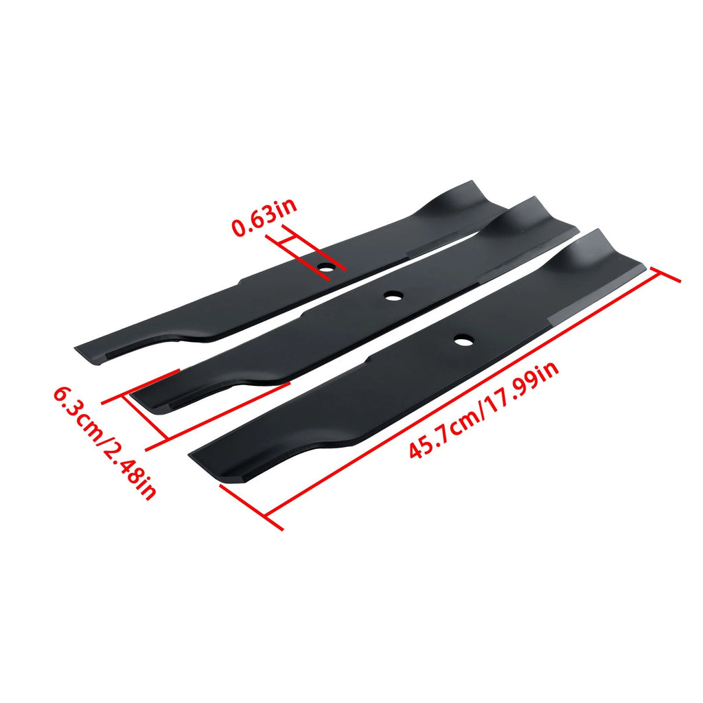 3 Pack Blade for Hustler Raptor SD/SDX/Fastrak X (Fits 54" Deck)