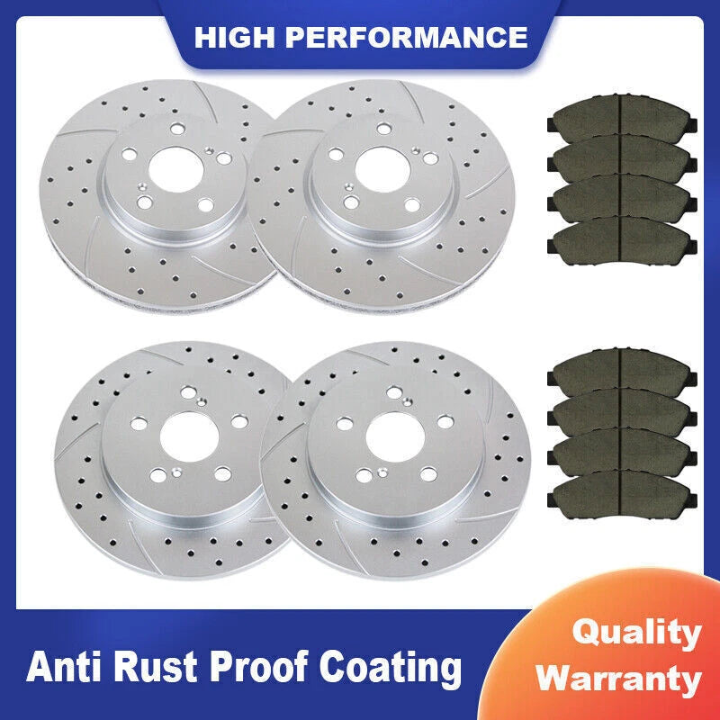 Brake Rotors and Ceramic Pads Set for Toyota Corolla Matrix (YYYY–YYYY)