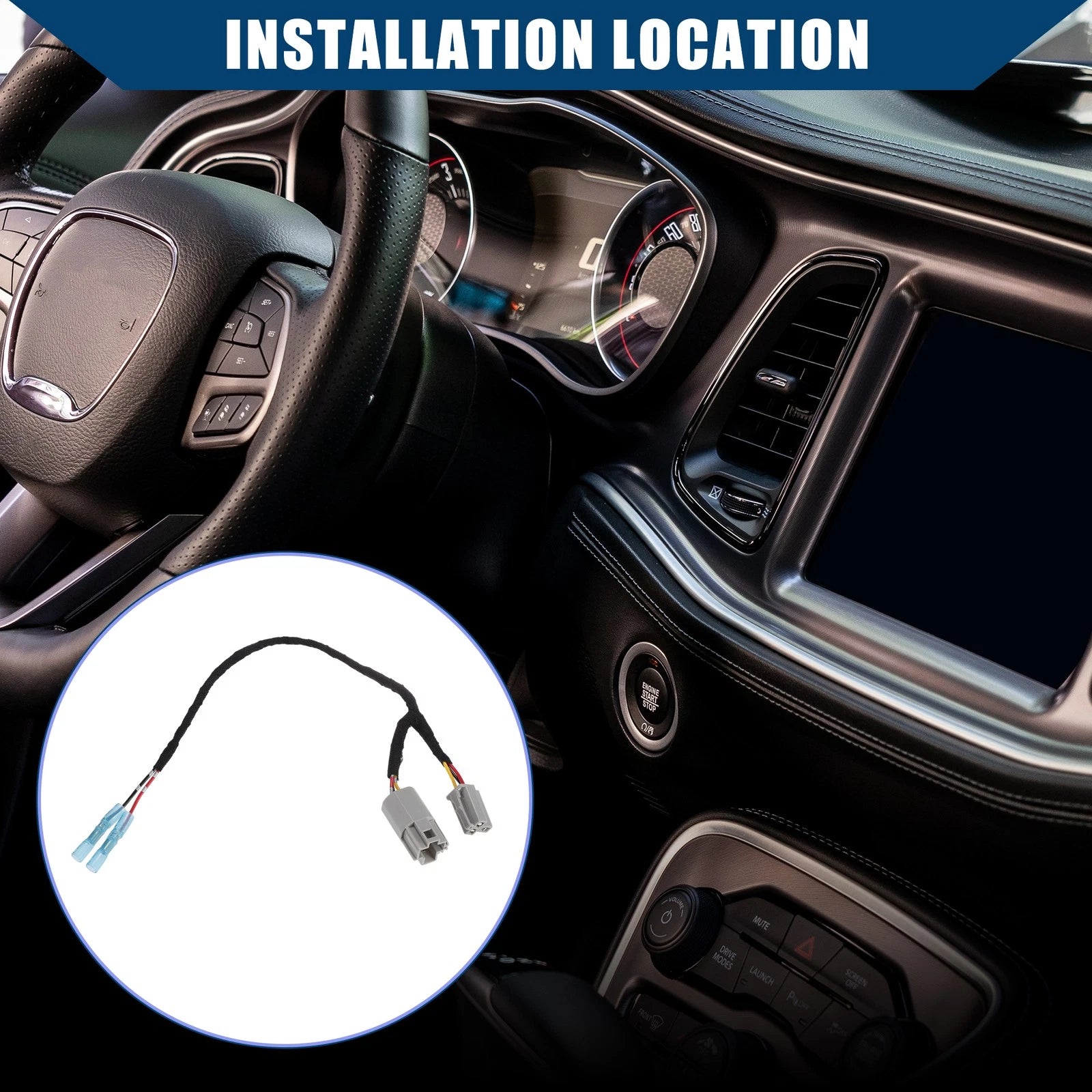 Set of 1 Adapter Wiring Harness Switch Connector for Chrysler Dodge Ram