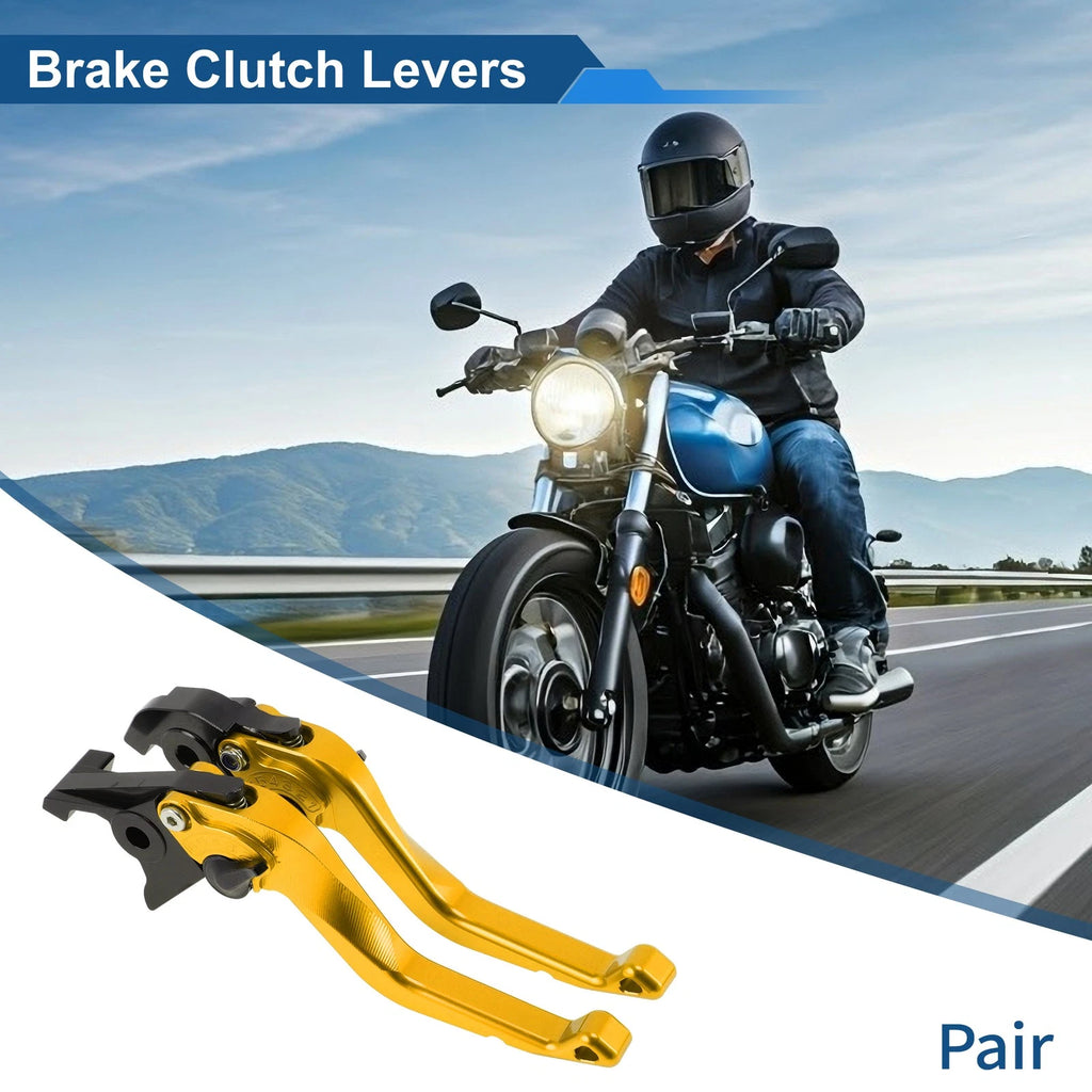 Adjustable Short Brake Clutch Levers for Honda VFR750 (1991–1997) - Gold Tone
