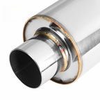 Straight-Through Exhaust Muffler 2.25" Inlet 3" Tip for Universal Fit (14.7")