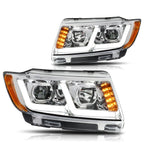LED DRL+Signal Projector Headlight for Grand Cherokee (2011–2013) Chrome/Amber