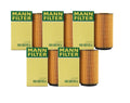 Set of 5 Engine Oil Filters for Audi A8 Quattro (2004–2010) Bentley Volkswagen Phaeton (2004–2006)