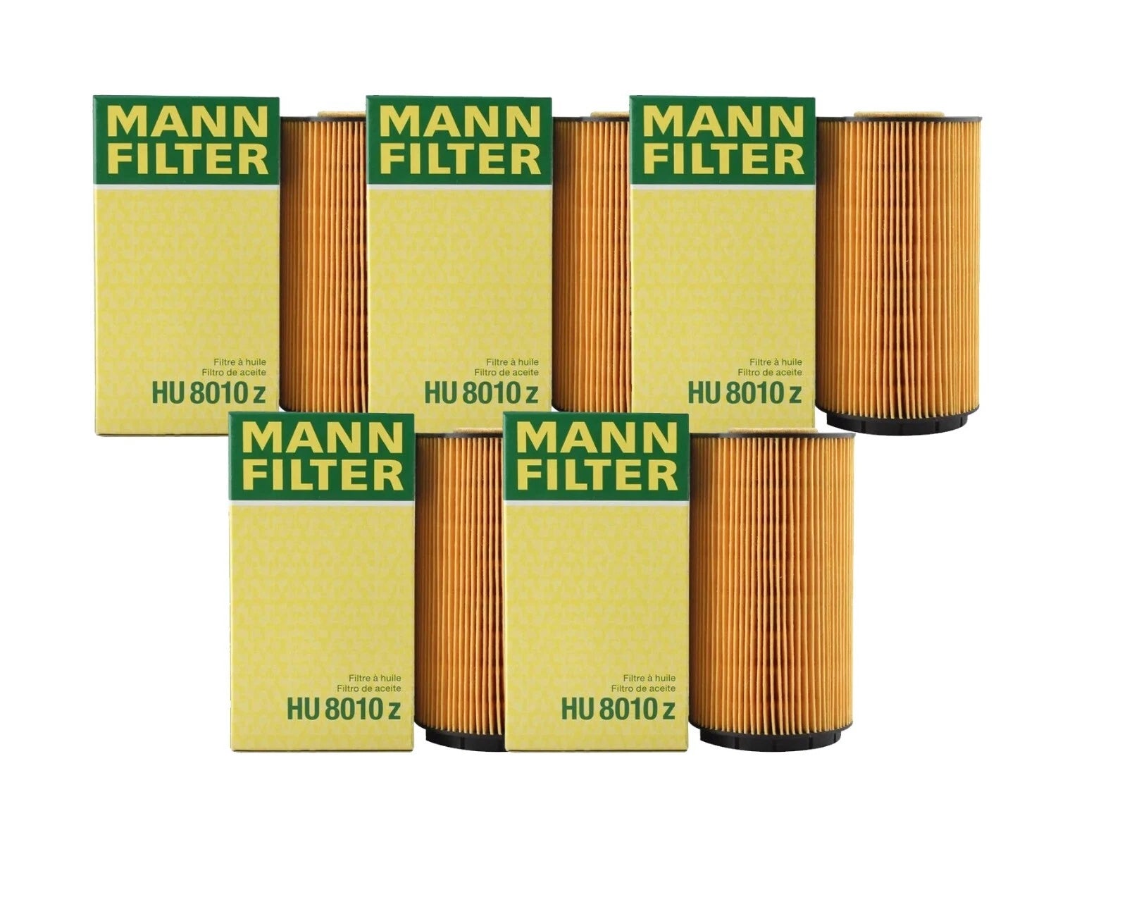 Set of 5 Engine Oil Filters for Audi A8 Quattro (2004–2010) Bentley Volkswagen Phaeton (2004–2006)
