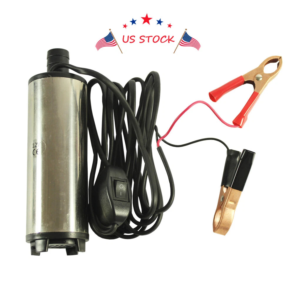 Electric DC 12V Submersible Transfer Pump for Diesel Water Oil (30L/MIN)