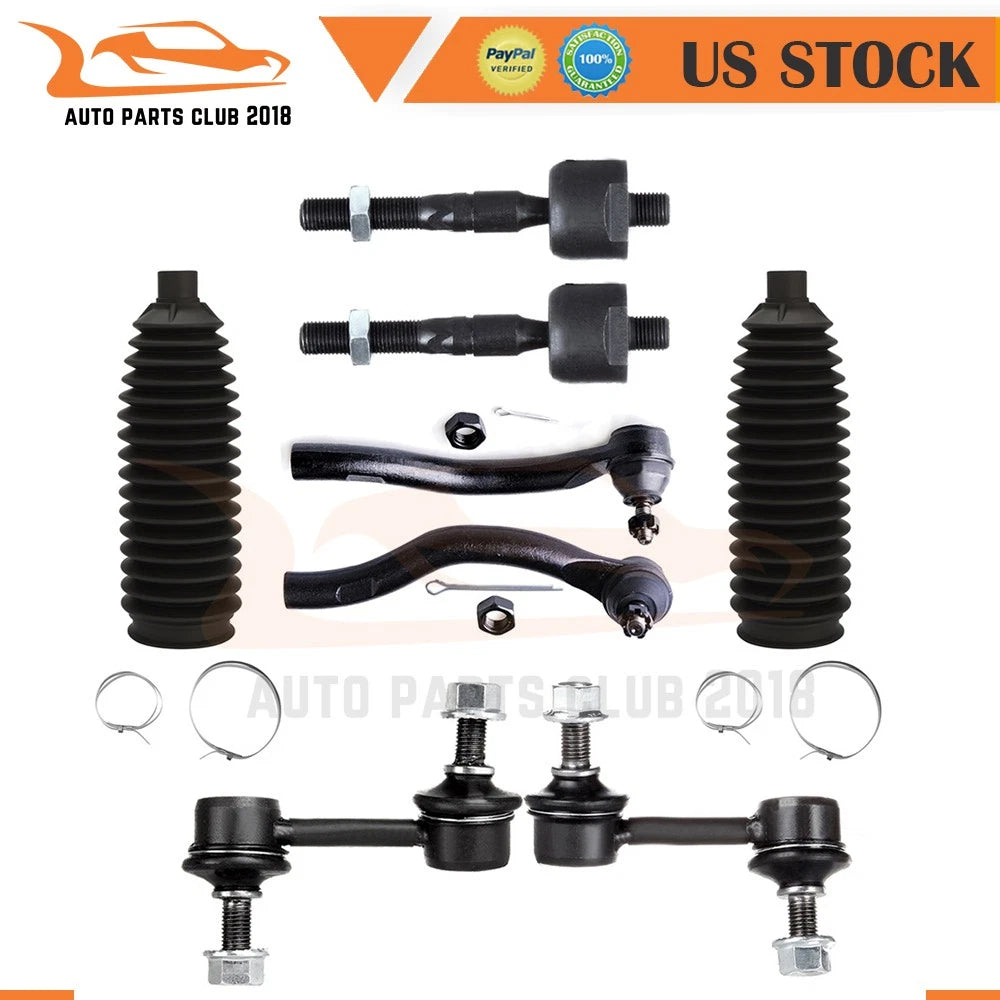 Set of 8 Steering Sway Bar Rack and Pinion Bellows for Honda Accord (2003–2007)