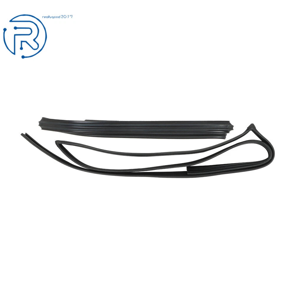 Set of 2 Door Glass Run for Toyota Land Cruiser (1991–1997) Black Rubber