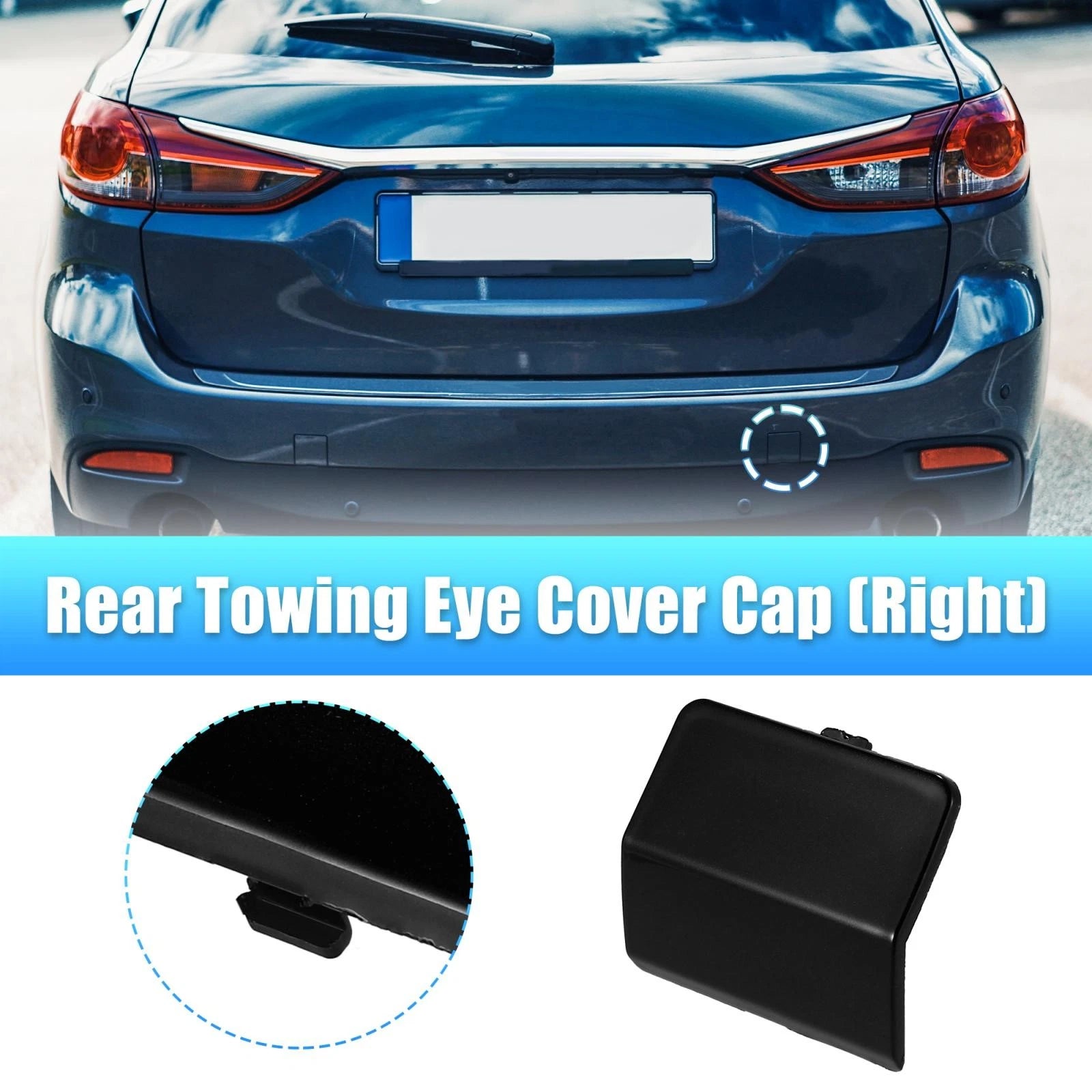 Tow Hook Cover Cap GJR950EK1 for Mazda 6 (2013–2018) Black